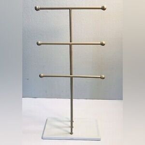 White Silver Umbra Trigem Jewelry Stand